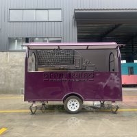 10FT Purple Small Round Food Trailer Ice Cream Food Trailer for Sale