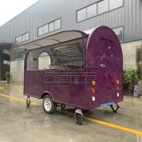 10FT Purple Small Round Food Trailer Ice Cream Food Trailer for Sale