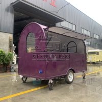10FT Purple Small Round Food Trailer Ice Cream Food Trailer for Sale