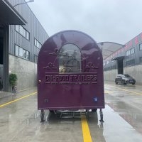 10FT Purple Small Round Food Trailer Ice Cream Food Trailer for Sale