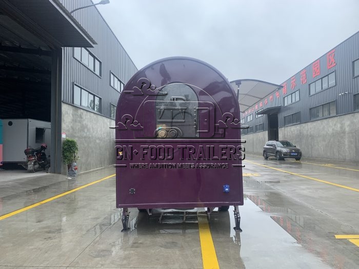 10FT Purple Small Round Food Trailer Ice Cream Food Trailer for Sale