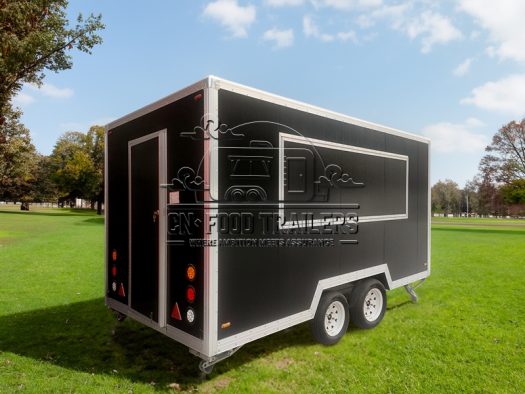13FT Black Square Food Trailer