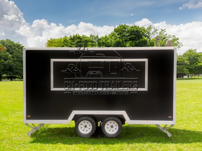 13FT Black Square Food Trailer