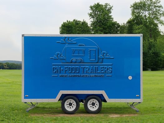 13FT Blue Single Window Square Food Trailer Dessert Food Trailer for Sale