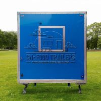 13FT Blue Single Window Square Food Trailer Dessert Food Trailer for Sale