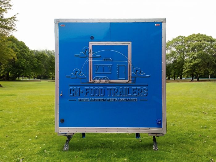 13FT Blue Single Window Square Food Trailer Dessert Food Trailer for Sale