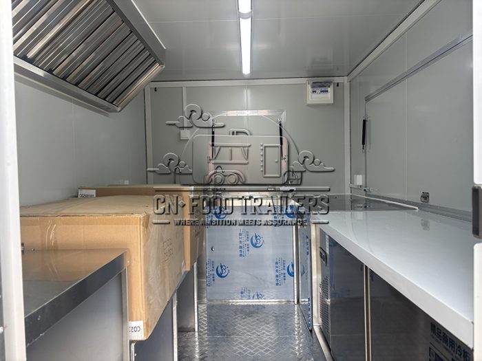 13FT Blue Single Window Square Food Trailer Dessert Food Trailer for Sale