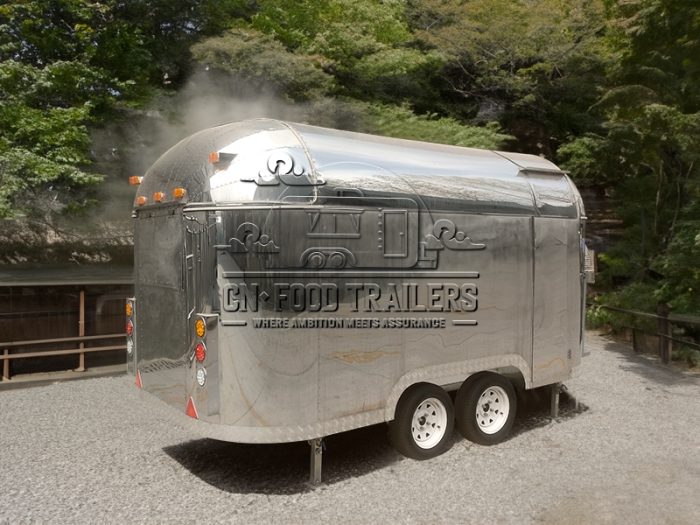 13FT Mirror Airstream Food Trailer Pizza Food Trailer for Sale