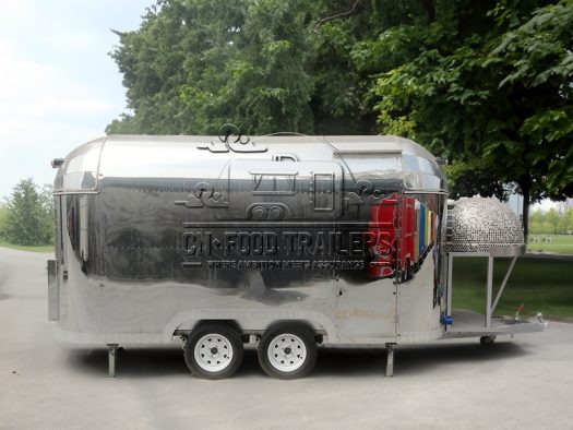 13FT Mirror Airstream Food Trailer Pizza Food Trailer for Sale
