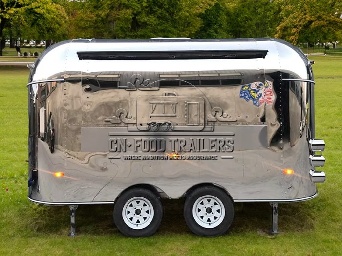 13FT Mirror Airstream Food Trailer for Mobile Bar, Coffee Bar and Tea House