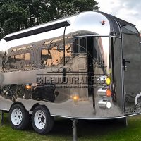 13FT Mirror Airstream Food Trailer for Mobile Bar, Coffee Bar and Tea House