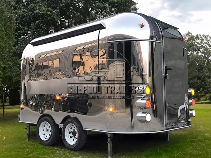 13FT Mirror Airstream Food Trailer for Mobile Bar, Coffee Bar and Tea House