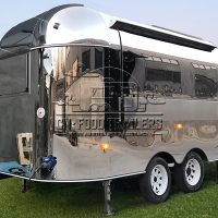 13FT Mirror Airstream Food Trailer for Mobile Bar, Coffee Bar and Tea House
