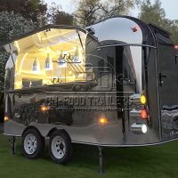 13FT Mirror Airstream Food Trailer for Mobile Bar, Coffee Bar and Tea House