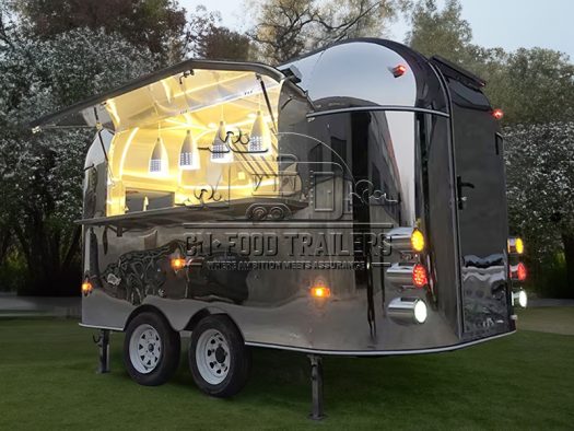 13FT Mirror Airstream Food Trailer for Mobile Bar, Coffee Bar and Tea House