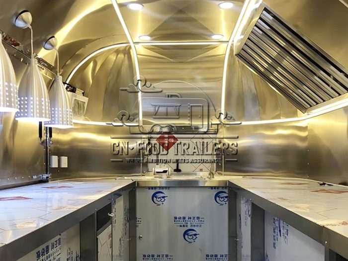 13FT Mirror Airstream Food Trailer for Mobile Bar, Coffee Bar and Tea House