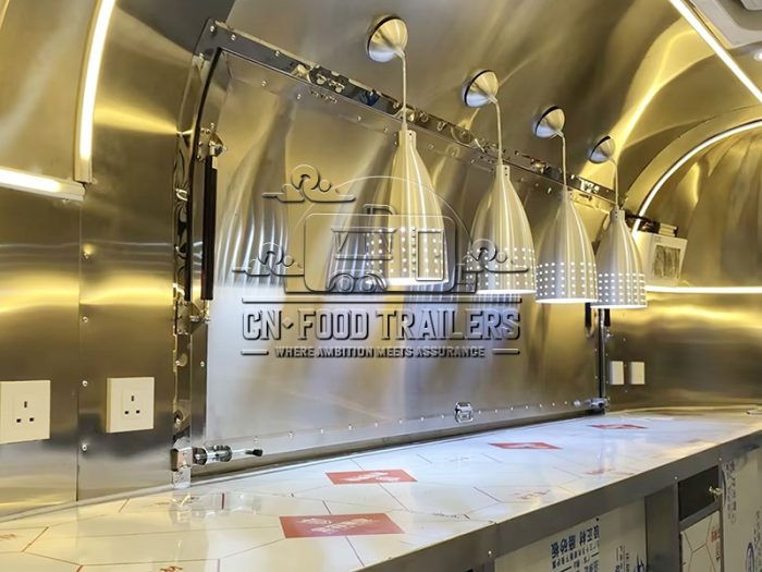 13FT Mirror Airstream Food Trailer for Mobile Bar, Coffee Bar and Tea House