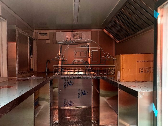 13FT Pink Double Window Square Food Trailer