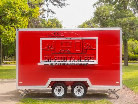 13FT Red Single Window Square Food Trailer for Fast Food