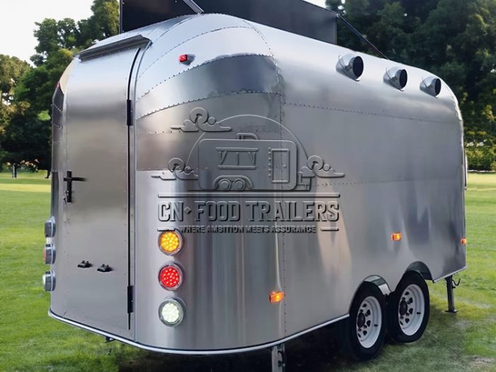 13FT Stainless Steel Airstream Food Trailer for Hamburgers, Hot Dogs