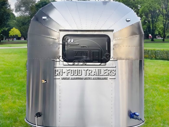 13FT Stainless Steel Airstream Food Trailer for Hamburgers, Hot Dogs