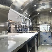 13FT White Airstream Food Trailer for Pizza, Drinks