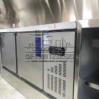 13FT White Airstream Food Trailer for Pizza, Drinks