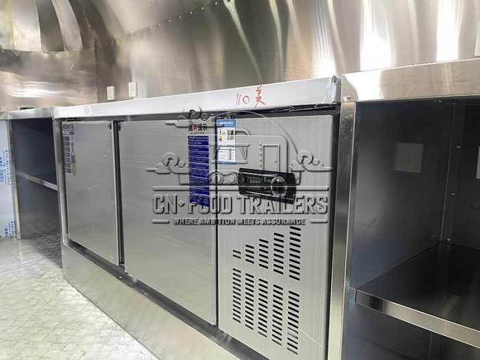 13FT White Airstream Food Trailer for Pizza, Drinks
