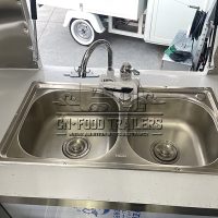 13FT White Airstream Food Trailer for Pizza, Drinks