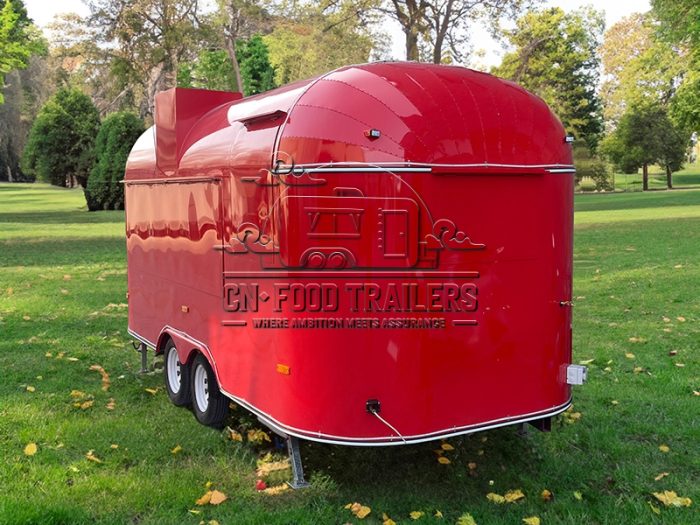 15FT Red Airstream Food Trailer BBQ, Burgers Food Trailer for Sale