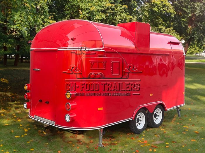 15FT Red Airstream Food Trailer BBQ, Burgers Food Trailer for Sale
