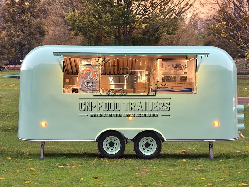 16.5ft Bean Green Airstream Food Trailer for Wedding