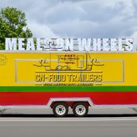 18FT Square Food Trailer Halal Food Trailers For Sale