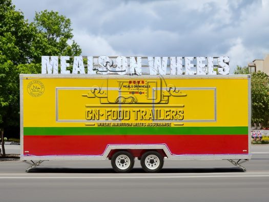18FT Square Food Trailer Halal Food Trailers For Sale