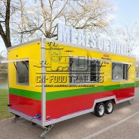 18FT Square Food Trailer Halal Food Trailers For Sale
