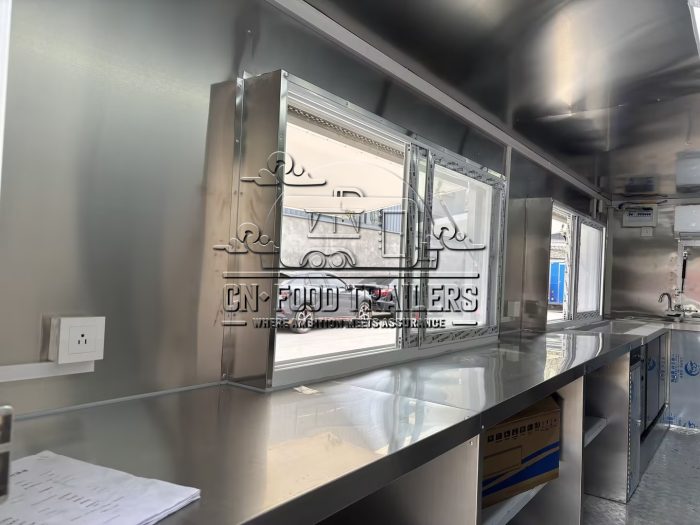 18FT Square Food Trailer Halal Food Trailers For Sale