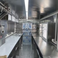 18FT Square Food Trailer Halal Food Trailers For Sale