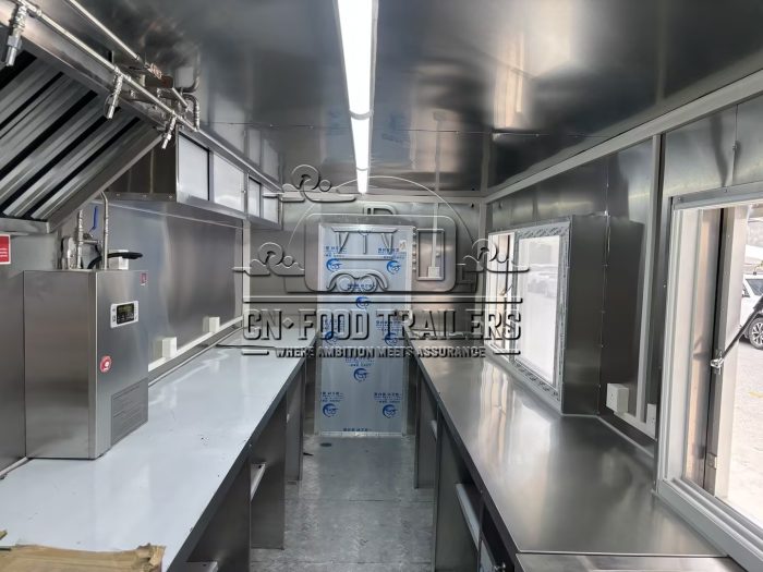 18FT Square Food Trailer Halal Food Trailers For Sale