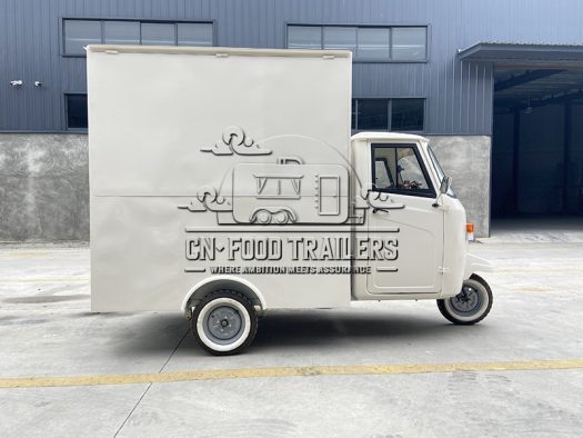 2025 New White Piaggio APE Food Trailer