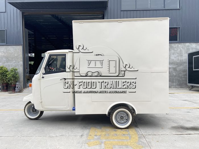 2025 New White Piaggio APE Food Trailer