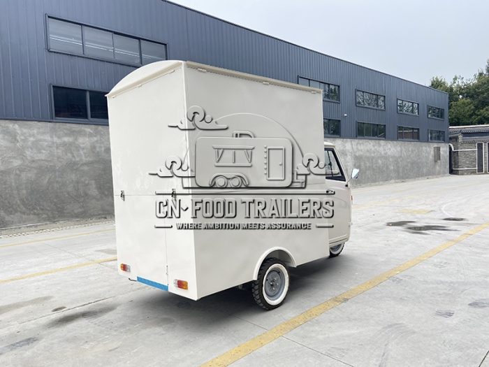 2025 New White Piaggio APE Food Trailer