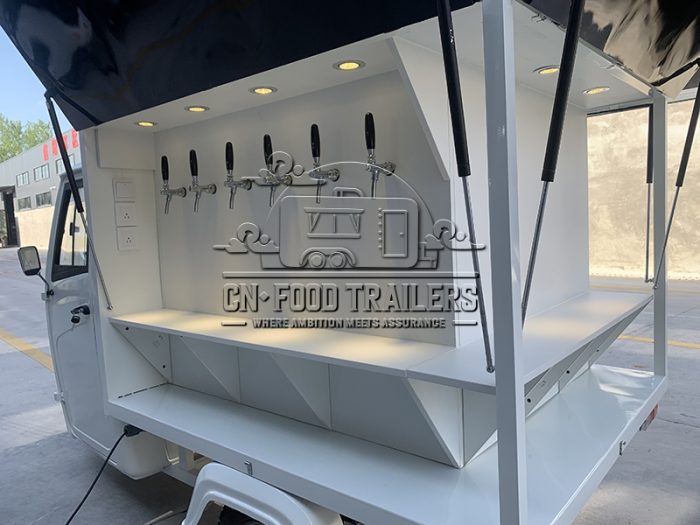 6 Tap White Piaggio APE Food Truck for Beer