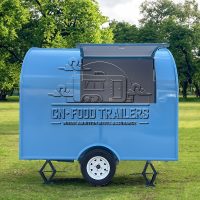 8.5FT Blue Small Round Food Trailer Event Catering Using Small Food Trailers for Sale