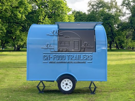 8.5FT Blue Small Round Food Trailer Event Catering Using Small Food Trailers for Sale