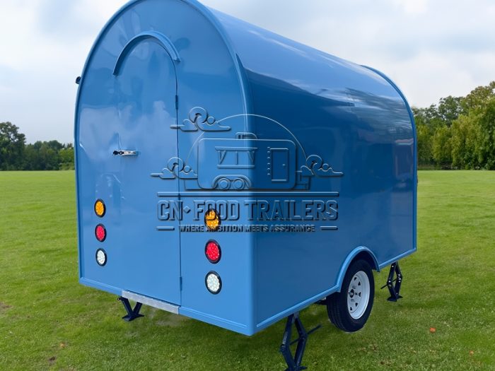 8.5FT Blue Small Round Food Trailer Event Catering Using Small Food Trailers for Sale