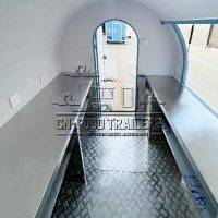 8.5FT Blue Small Round Food Trailer Event Catering Using Small Food Trailers for Sale