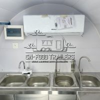 8.5FT Blue Small Round Food Trailer Event Catering Using Small Food Trailers for Sale