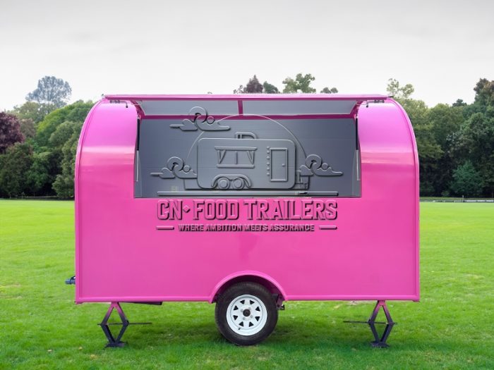 8.5FT Pink Small Round Food Trailer Ice Cream Food Trailer for Sale