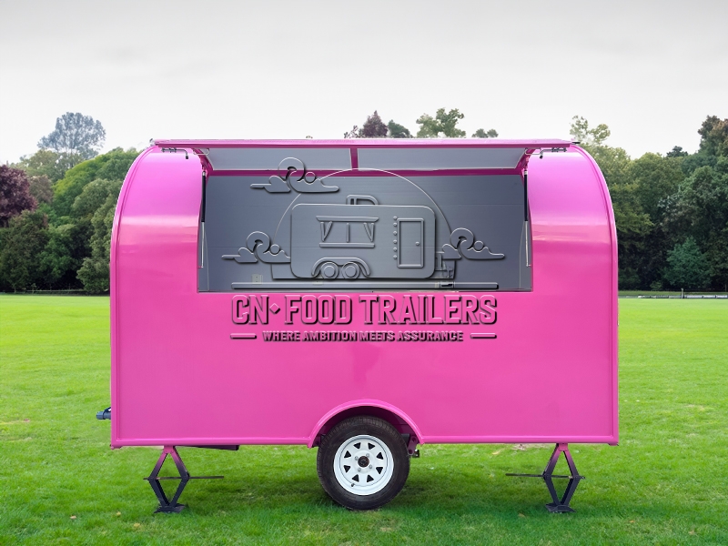8.5FT Pink Small Round Food Trailer Ice Cream Food Trailer for Sale