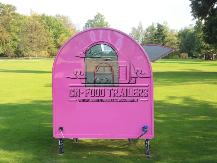 8.5FT Pink Small Round Food Trailer Ice Cream Food Trailer for Sale